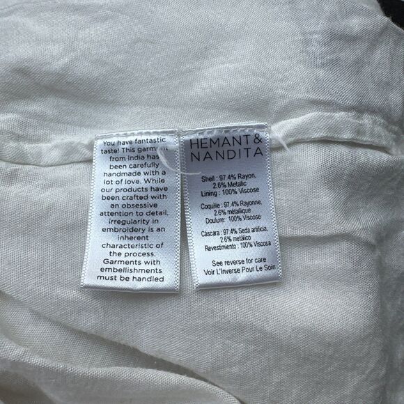 Hemant and Nandita Vivian Dress M Tiered Purple White Shower  Size XS - Picture 11 of 11